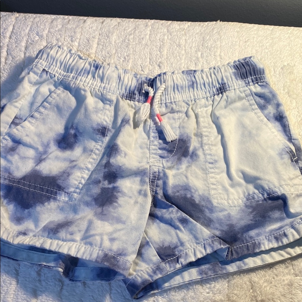 GAP Blue and White Tie-Dye Casual Shorts